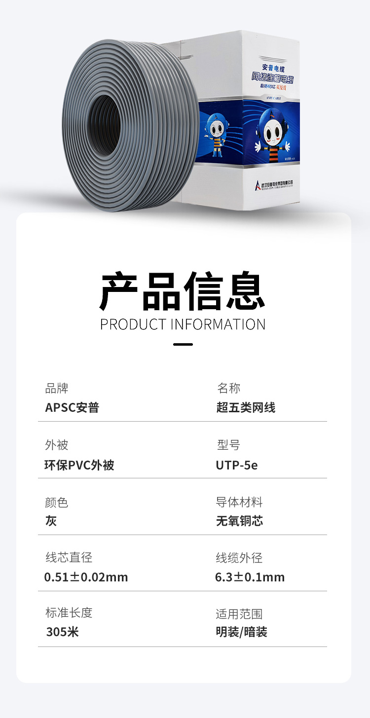 安普超5類(lèi)網(wǎng)線